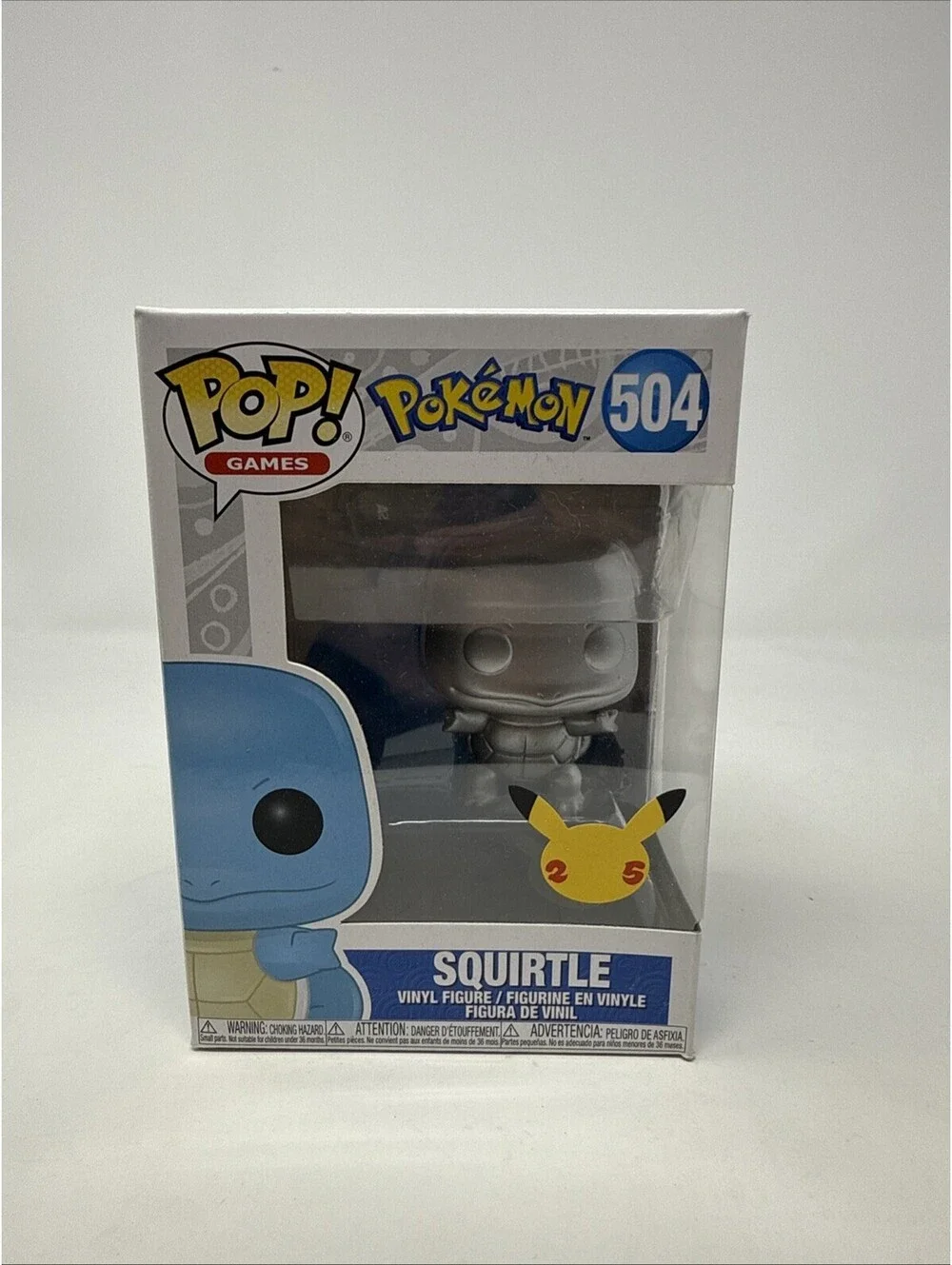 Funko Pop! Vinyl: Pokémon - Squirtle (Silver) (Metallic) #504